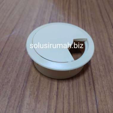 TUTUP LUBANG MEJA KABEL PLASTIK cream JALUR KOMPUTER KANTOR furniture