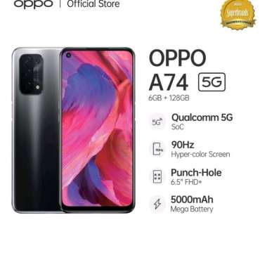 OPPO A74 5G [6/128GB] Oppo A 74 5G Garansi Resmi Space Silver