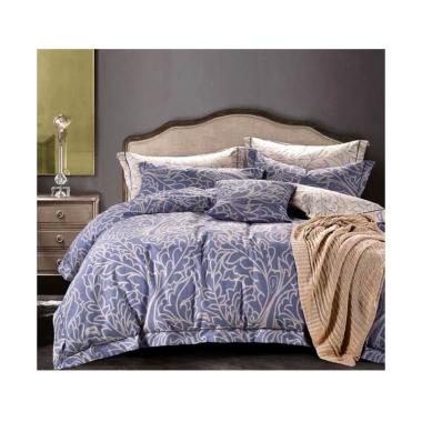 Ellenov Blue Forest Katun Jepang Super Set Sprei dan Bed Cover