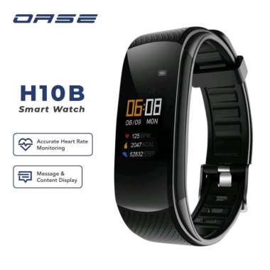 OASE Smartwatch Waterproof IP67 Smartband Health Monitoring Watchband Garansi Hitam