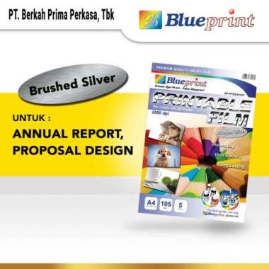 BLUEPRINT Kertas Film / Brushed Silver Printable Film A4