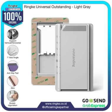 Ringke Tablet Phone Stand Fold Dudukan Holder iPad Apple Samsung Mi Light Gray