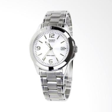 CASIO Casual Analog Jam Tangan Pria [MTP-1215A-7A] Silver White