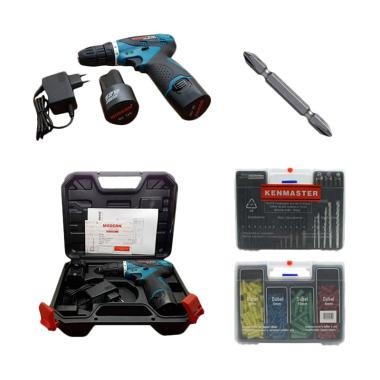 MODERN M-12V Paket Mesin Bor Cordless with Kenmaster Set Mata Bor + Free Mata
