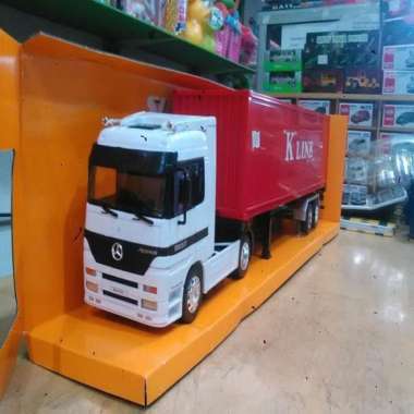 Diecast Miniatur Mobil Truk Kontainer K-Line Mercedes Benz Actros