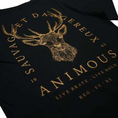 Animous Kaos Tshirt Sauvage Deer hitam L