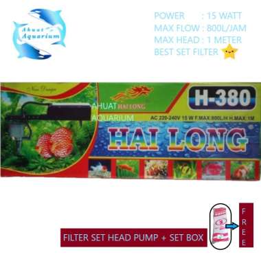 MESIN POMPA AIR SET HAI LONG H-380 (FILTER AQUARIUM SET PUMP)