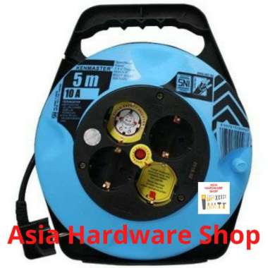 Kabel Roll Gulung 4 Lubang 5 Meter SNI KENMASTER Stop Kontak 4 Lobang 5m 5M