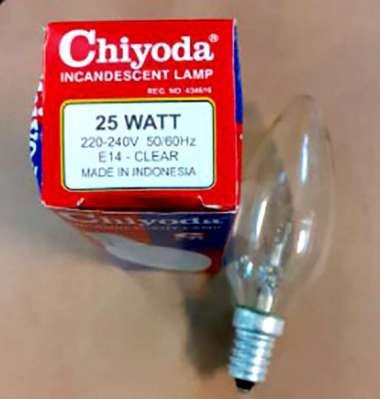 Chiyoda Candle Pijar 25 Watt E14 Clear