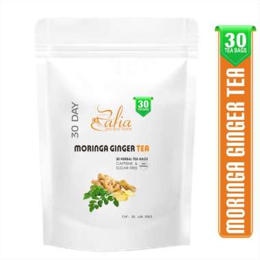 MORINGA GINGER TEA : Teh Daun Kelor dan Jahe ( Isi 30 Tea Bag )