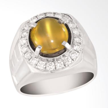 Posh Jewellery GBR 14009534 Natural Cats Eye Chrysoberyl Men's Ring