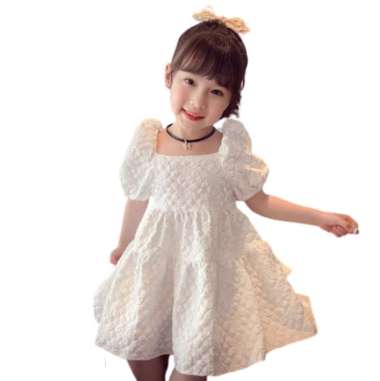 Bohemian Dress White - Dress Anak Perempuan 140