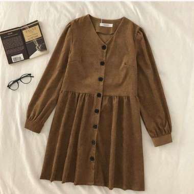 OUTER WANITA - WOODY LONG OUTER - PAKAIAN WANITA - ATASAN WANITA - KOREAN STYLE brown