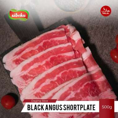 Daging Sapi Beef Slice Black Angus ShortPlate Halal & Higienis 500g Frozen Food Import dari USA