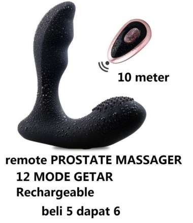 D063 Remote prostat vibrator anal butt plug alat bantu seks toys pria