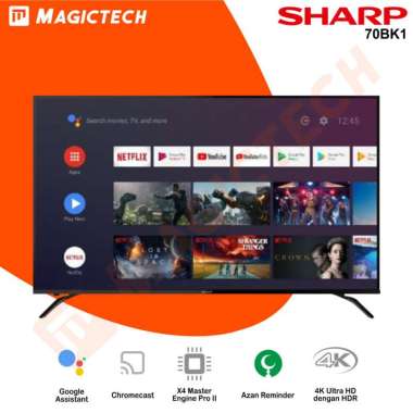TV SHARP 70 INCH / 70" 4T-C70BK1X / 70BK1X / 70BK1 4K UHD ANDROID TV