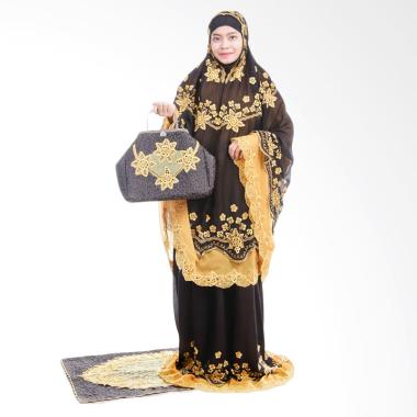 Jual Mukena Hycon Bella Premium Han ... ukena Dewasa - Hitam Gold