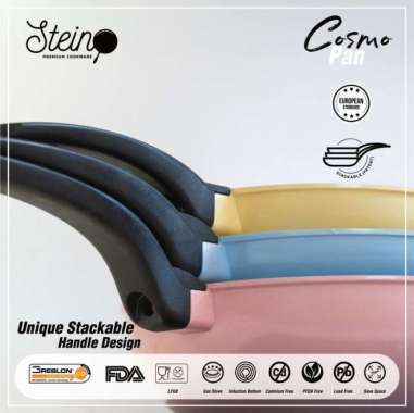 Steincookware Cosmo Pan Stackable 4pcs - Panci Stein - Panci Susun ORI 100% Multicolor