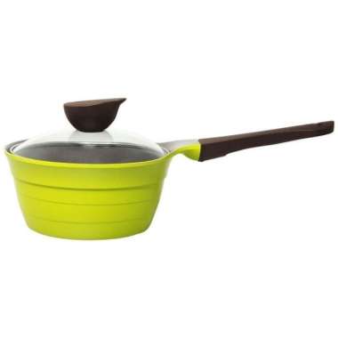 Neoflam Eela Sauce Pan 18cm with Glass Lid - Olive - Panci Saus - Eela sauce pan ORI 100% Olive