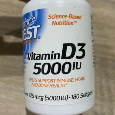 Doctor's Best Vitamin D3 5000 IU Doctor Best 125 mcg 180 Softgel