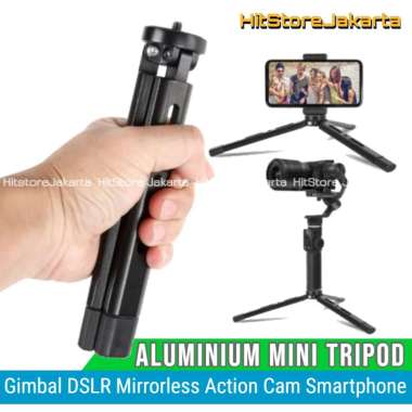 Aluminum Mini Tripod Gimbal Handphone DSLR Tripod Mini Mirrorless Action Cam Tripod Aluminium
