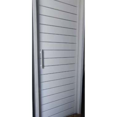 Pintu Kamar Mandi PVC Motif Crystal Hologarm Bintang Warna Putih Full Panel