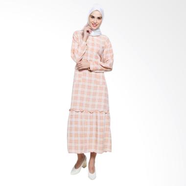 SUPER SALE ! Ayda Qila Gamis Jumbo Rempel - Peach
