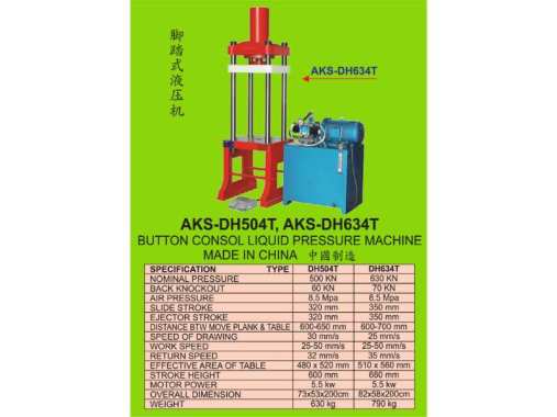 Mesin Press 4 Tiang 50Ton 5,5Kw Button Consol Liquid Machine Importir -DH504T