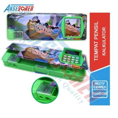 Tempat Pensil Kalkulator Karakter [Random] / Kotak Pensil Anak Untuk Perempuan Dan Laki Laki / Tepak