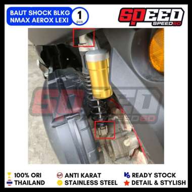 Baut Sok Shock Breaker Belakang Nmax Aerox Xmax Lexi Bawah Baut Probolt Thailand Stainless King Nut