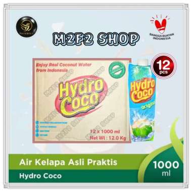 Minuman Air Kelapa Hydro Coco Original - 1000 ml | 1 Liter (Kemasan Karton)