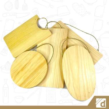 DADALALA Talenan Decoupage / Talenan Lukis Tali Kayu Pinus 5 Varian BULAT