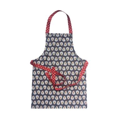 Strawberry Patch Motif Grey Chicken Apron Celemek Anak