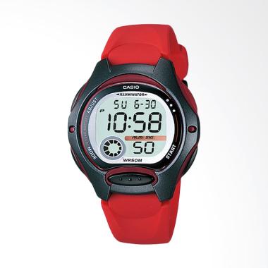 CASIO LW-200-4A Resin Band Digital Jam Tangan Wanita - Merah Merah