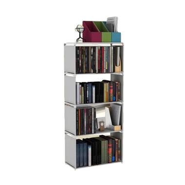 Radysa Rak Buku Portable - Abu [4 Susun]