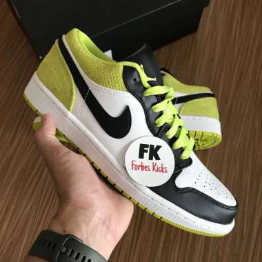 Air Jordan 1 Low Black Cyber Green || royal yellow mustard university gold toe