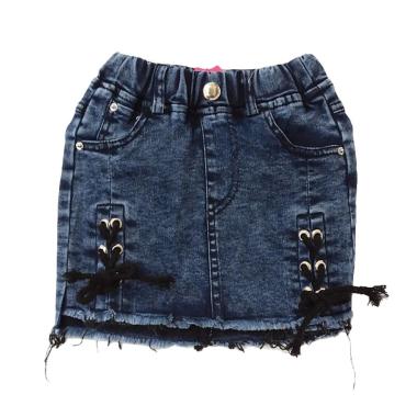 GBS Tie Up Denim Skirt Anak 2 tahun Blue Denim