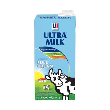 Promo Harga Ultra Milk Susu UHT Full Cream 1000 ml - Blibli