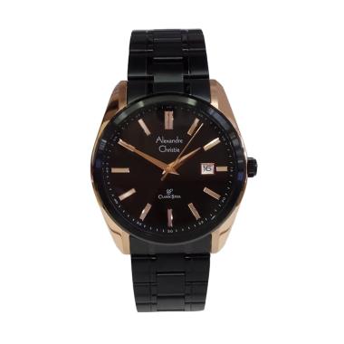 Alexandre Christie Classic Stainless Steel Jam Tangan Pria [AC8514MD] Black - Rose Gold