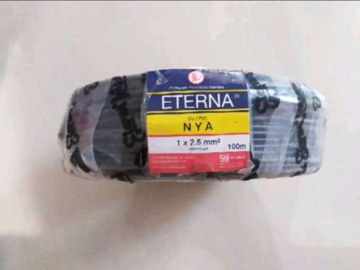 eterna nya 1x2.5mm kabel kawat tembaga 1x2.5 Hitam