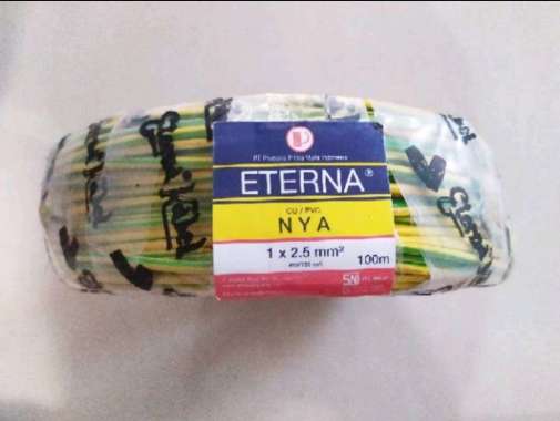 eterna nya 1x2.5mm kabel kawat tembaga 1x2.5 Kuning