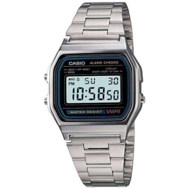 CASIO ORIGINAL - CASIO A-158WA-1DF - JAM TANGAN PRIA JAM PRIA - STAINLESS CASIO A-158WA-1D A 158WA 1