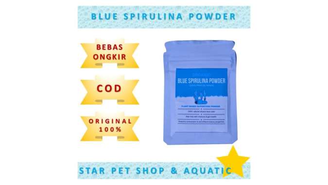 vitamin ikan BLUE SPIRULINA POWDER 5 GR saset