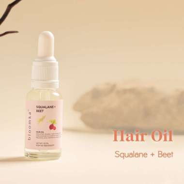 Bloomka Squalane + Beet Hair Oil 20ml - Minyak Rambut - Minyak Pelembab Rambut - Minyak Perawatan Ra