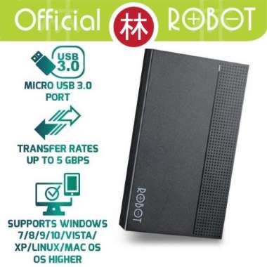 Robot RSHD10 2.5 Inch SATA External Hard Drive Enclosure USB 3.0 Black