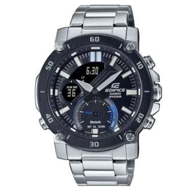 Casio Edifice ECB - 20D- 20DB - 1ADF Jam Tangan Pria Double Time Bluetooth Original Bezel Hitam