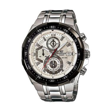 CASIO Edifice Chronograph Jam Tangan Pria - White Black Silver [Original/EFR-539D-7AV] White Black S