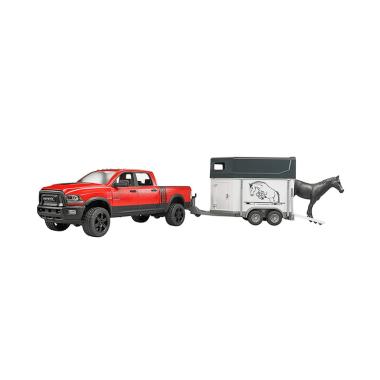 Bruder Toys 2501 RAM 2500 Power Wagon with Horse Trailer Mainan Anak - mainan mobil/truck anak dieca