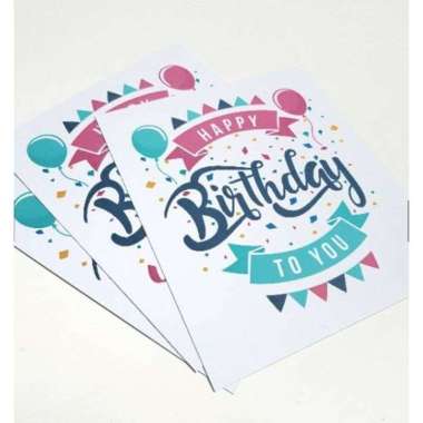 Tambahan Kartu Ucapan Love You / Happy Birthday Wedding / Terima Kasih - happy birthday