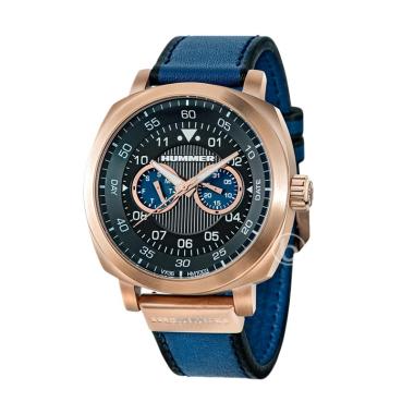 Hummer Multifunction Casual Jam Tangan Pria [Original/ HM1003] Navy/ Rose Gold